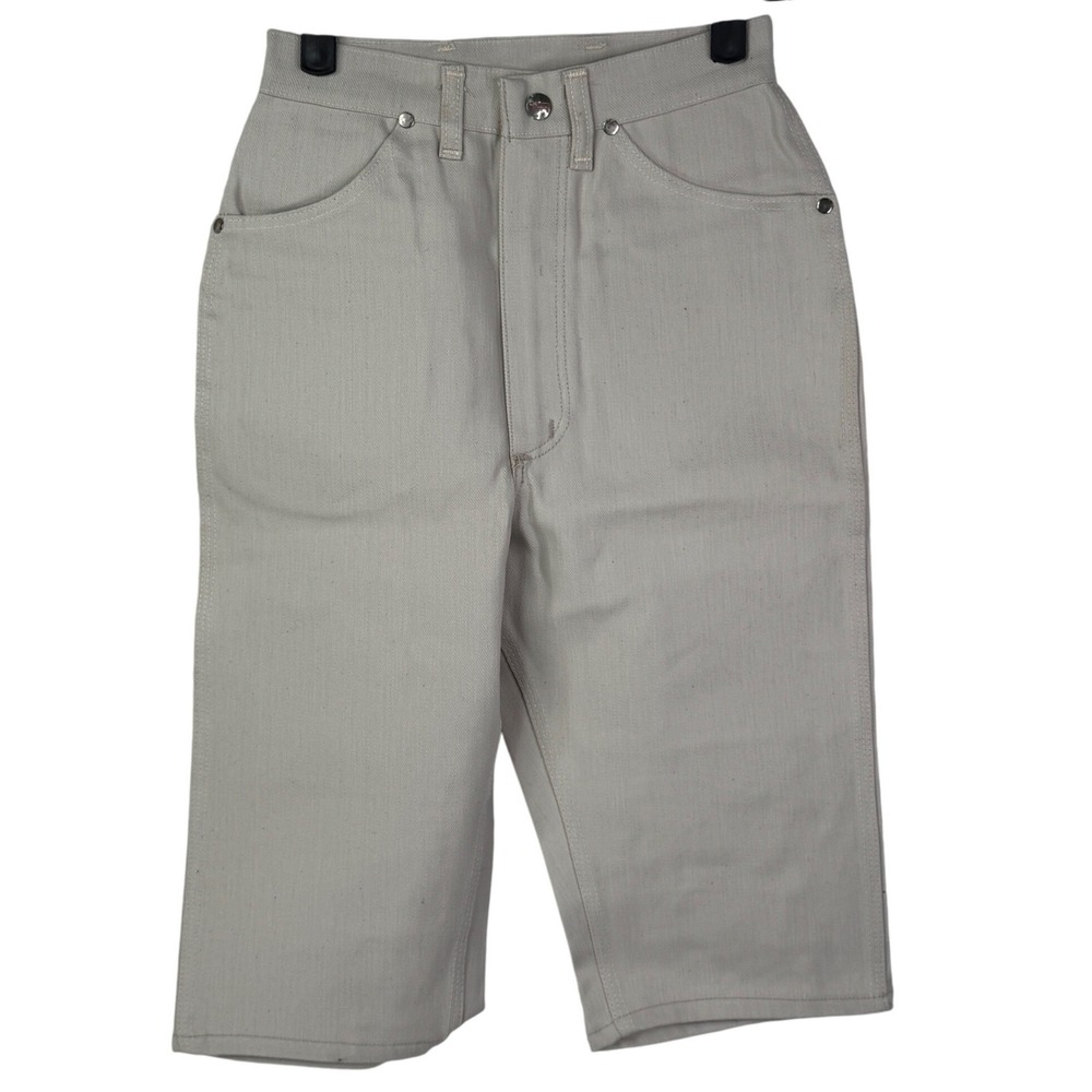 Maverick Jeans Vintage Sz‎ 9/10 Beige Slim Trim Western Fit Cut Capri Shorts NWD